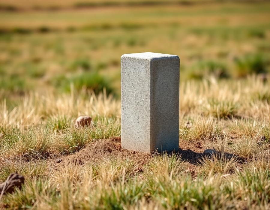 Marco de concreto instalado em campo